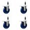 Service Caster 5'' SS Solid Poly Swivel 7/8'' Expanding Stem Caster Set Total Lock Brake, 4PK SCC-SSEXTTL20S514-SPUS-78-4 - alternate 1
